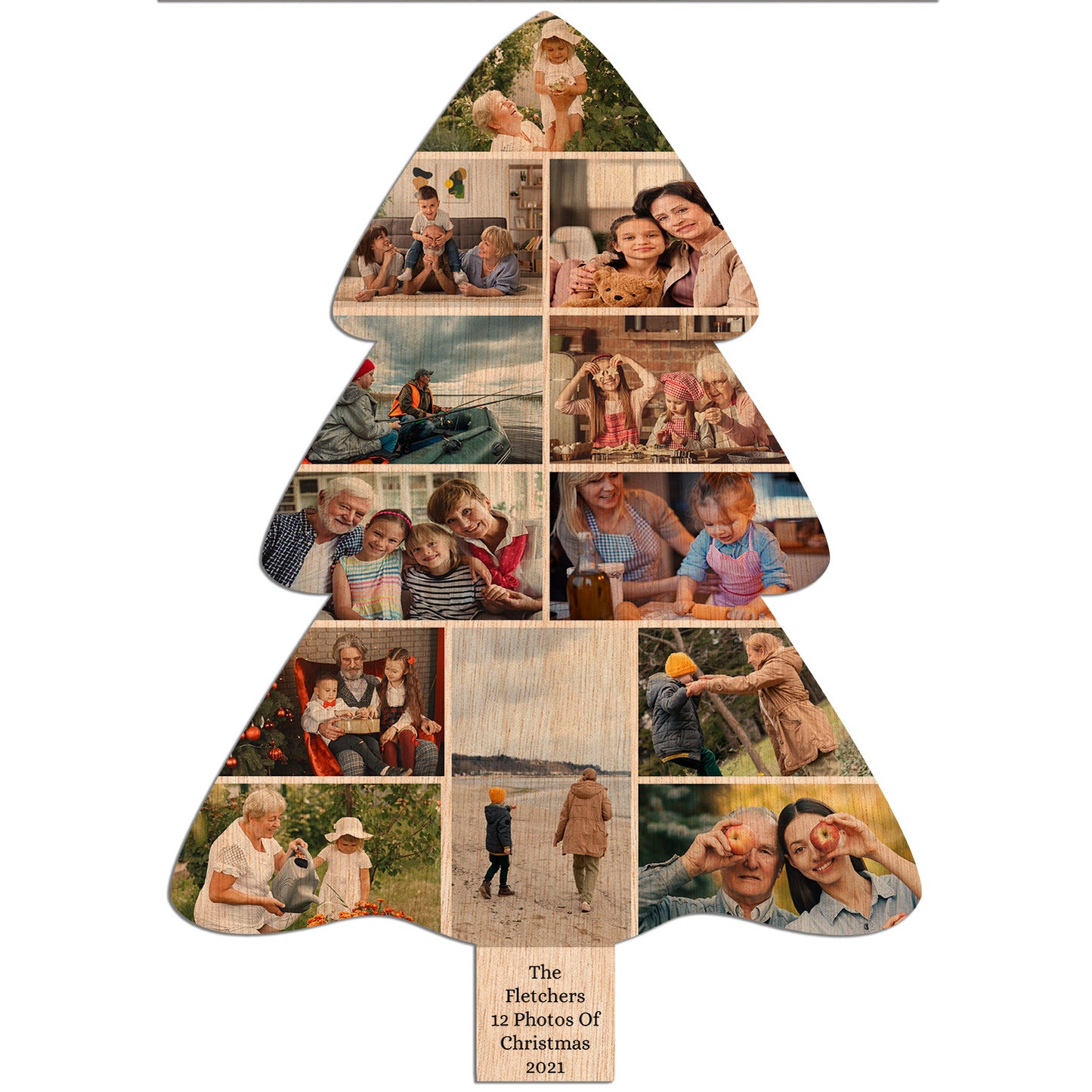 12 Photos of Christmas (Tree Print)