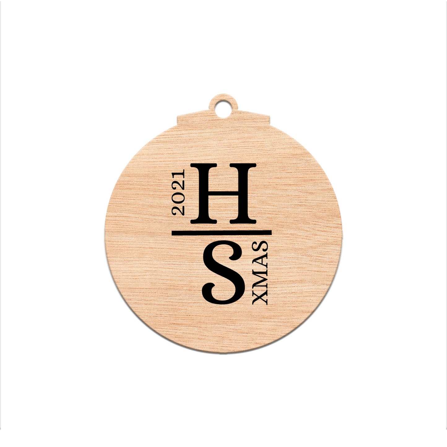 Couples Initials Christmas Tree Decoration